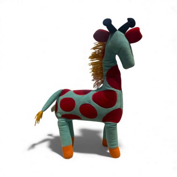 HICCUPS Linen House for Kids Plush Giraffe Polka Dots Colourful 22" High - Picture 4 of 6